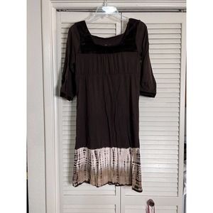 Prana Ariela Dress Women’s Brown 3/4 Sleeves